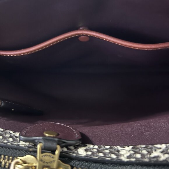 Coach Mason Carryall With Snakeskin Detail Black - Picture 12 of 16